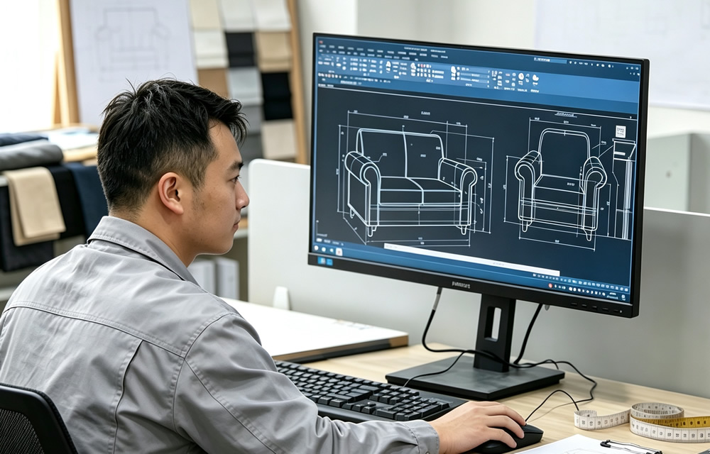 Hanleide Furniture R&D team CAD pattern design